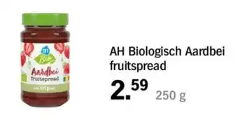 Albert Heijn AH Biologisch Aardbei fruitspread aanbieding