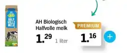 Albert Heijn AH Biologisch Halfvolle melk aanbieding