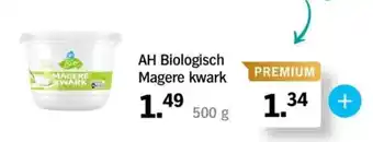 Albert Heijn AH Biologisch Magere kwark aanbieding