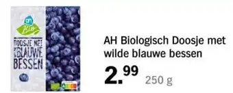 Albert Heijn AH Biologisch Doosje met wilde blauwe bessen aanbieding