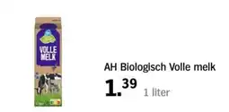 Albert Heijn AH Biologisch Volle melk aanbieding