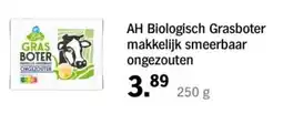 Albert Heijn AH Biologisch Grasboter makkelijk smeerbaar ongezouten aanbieding