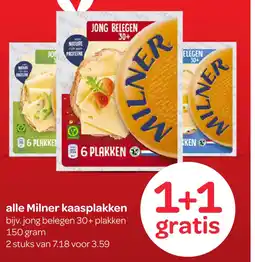 Spar alle Milner kaasplakken aanbieding