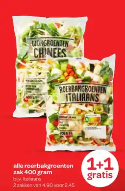 Spar alle roerbakgroenten aanbieding