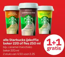 Spar alle Starbucks ijskoffie aanbieding