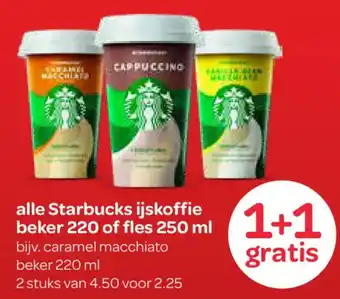 Spar alle Starbucks ijskoffie aanbieding