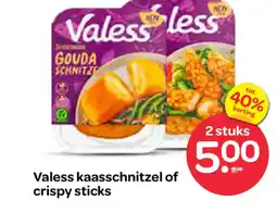 Spar Valess kaasschnitzel of crispy sticks aanbieding