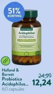 Holland & Barrett Probiotica Acidophilus met Fructo-Oligosacchariden 10mld aanbieding