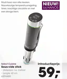 HANOS Select Cuisine Sous-vide stick aanbieding