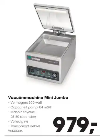 HANOS Vacuümmachine Mini Jumbo aanbieding