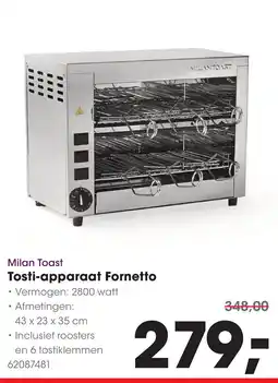 HANOS Milan Toast Tosti-apparaat Fornetto aanbieding