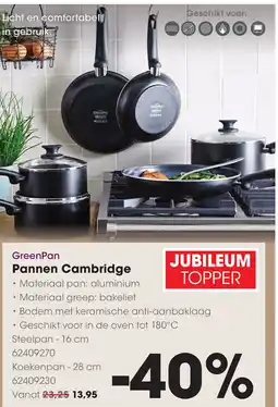 HANOS GreenPan Pannen Cambridge aanbieding