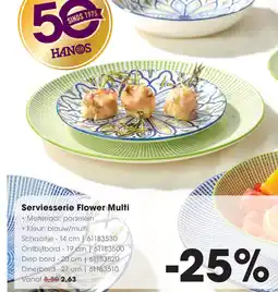 HANOS Serviesserie Flower Multi aanbieding