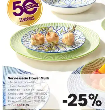 HANOS Serviesserie Flower Multi aanbieding