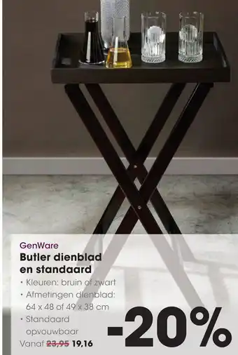 HANOS GenWare Butler dienblad en standaard aanbieding