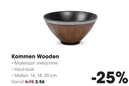 HANOS Kommen Wooden aanbieding