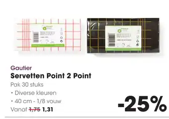 HANOS Gautier Servetten Point 2 Point aanbieding