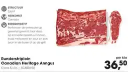 HANOS Runderstriploin Canadian Heritage Anngus aanbieding