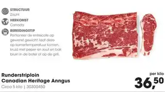 HANOS Runderstriploin Canadian Heritage Anngus aanbieding