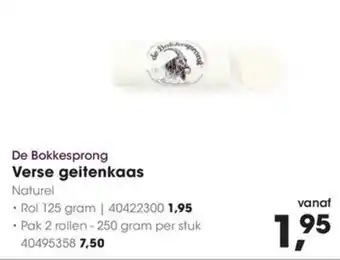HANOS De Bokkesprong Verse geitenkaas aanbieding