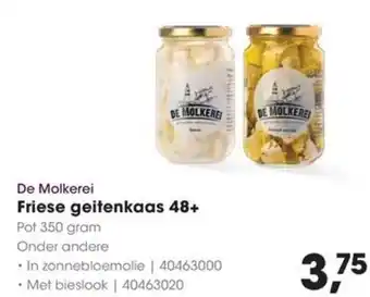 HANOS De Molkerei Friese geitenkaas 48+ aanbieding