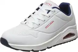 Amazon Skechers Uno Stand On Air dames Sneaker Low top, wit-marine-rood, 36.5 EU aanbieding