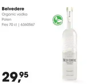 HANOS Belvedere Organic vodka Polen aanbieding