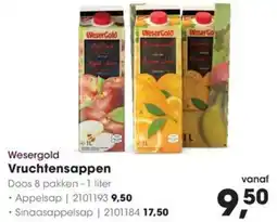 HANOS WeserGold Vruchtensappen aanbieding