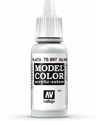 Amazon Vallejo, Model Color, acrylverf, 17 ml metallic zilver aanbieding