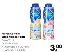 HANOS Karvan Cevitam Limonadesiroop aanbieding