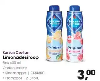 HANOS Karvan Cevitam Limonadesiroop aanbieding