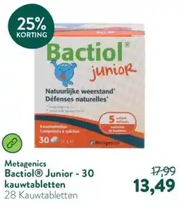 Holland & Barrett Bactiol® Junior - 30 kauwtabletten aanbieding