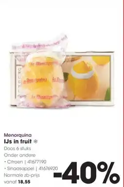 HANOS Menorquina IJs in fruit aanbieding