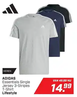 Daka Sport ADIDAS Essentials Single Jersey 3-Stripes T-Shirt Lifestyle aanbieding