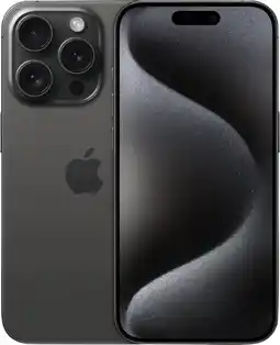 Coolblue Refurbished iPhone 15 Pro 128GB Black Titanium (Zo goed als nieuw) aanbieding