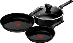 Coolblue Tefal Renew Black Keramische Koekenpannenset 24 + 28 cm + hapjespan 24 cm + deksel aanbieding