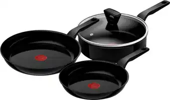 Coolblue Tefal Renew Black Keramische Koekenpannenset 24 + 28 cm + hapjespan 24 cm + deksel aanbieding