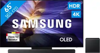 Coolblue Samsung 65 QD-OLED S90F 4K (2025) + Samsung HW-QS700F (2025) aanbieding
