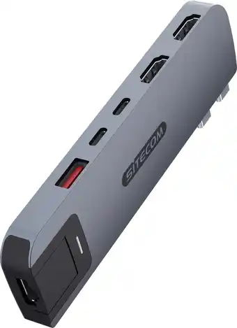 Coolblue Sitecom MacBook Pro Multiport Hub 6 in 2 Grijs aanbieding