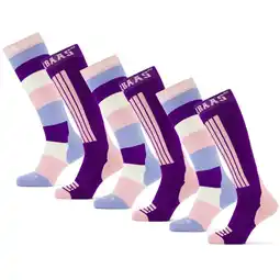 ANWB Poederbaas dames 6 paar Skisokken Viplet Roze aanbieding