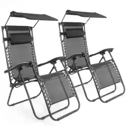 ANWB Lifegoods Opvouwbare Tuinstoelen 2-pack Zwart XXL aanbieding
