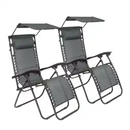 ANWB Lifegoods Opvouwbare Tuinstoelen 2-pack Gray XXL aanbieding