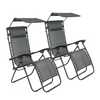 ANWB Lifegoods Opvouwbare Tuinstoelen 2-pack Gray XXL aanbieding
