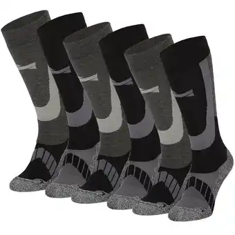 ANWB Xtreme 6 paar Unisex Skisokken Zwart aanbieding