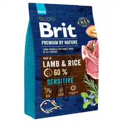Zooplus 3kg Brit Premium by Nature Sensitive Lam & Rijst droog hondenvoer aanbieding