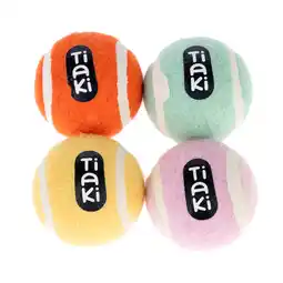 Zooplus TIAKI tennisballen voor honden in een set van 4 stuks ca.Ø5cm hond aanbieding