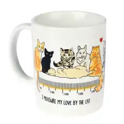 Zooplus TIAKI keramische mok I Measure My Love By The Cat (Ik meet mijn liefde aan de kat) aanbieding