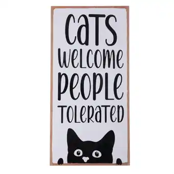 Zooplus TIAKI decoratief bord Cats Welcome, People Tolerated om op te hangen aanbieding