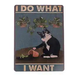Zooplus TIAKI metalen bord Ik doe wat ik wil om op te hangen aanbieding