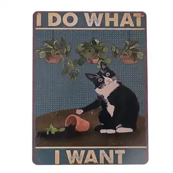 Zooplus TIAKI metalen bord Ik doe wat ik wil om op te hangen aanbieding